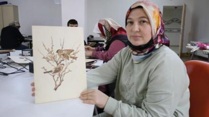 Amasya'da ahşap yakma sanatı yaşatılıyor