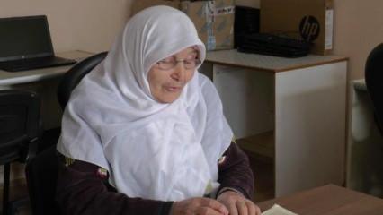 Nevşehir'de yaşayan 69 yaşındaki Nesip teyze 2 ayda Kuran-ı Kerim okumayı öğrendi