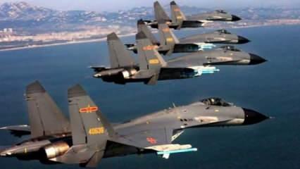 Çin'in 8 savaş uçağı Tayvan hava savunma sahasına girdi!