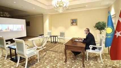Dışişleri Bakanı Çavuşoğlu ve Kazak mevkidaşı Tileuberdi'den ortak bildiri