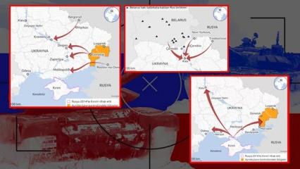 Rusya'nın, Ukrayna'nın tamamını olası 3 işgal rotası