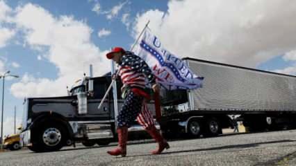 ABD'de aşı karşıtı kamyoncular, Washington için yola çıktı 
