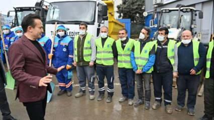Tuzla Belediyesi 63 araç, 450 personel ile kara hazır