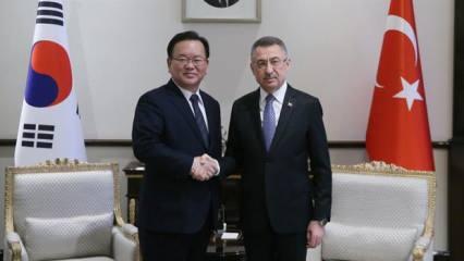 Cumhurbaşkanı Yardımcısı Oktay, Kore Cumhuriyeti Başbakanı Kim Boo-kyum ile görüştü