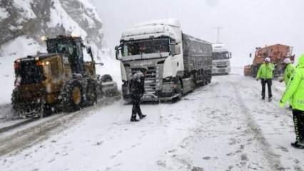 Zigana Geçidi'nde kar ve tipi ulaşımı aksatıyor