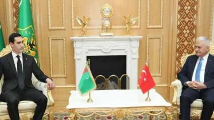 Türkmenistan Devlet Başkanı Berdimuhamedov, Binali Yıldırım'ı kabul etti