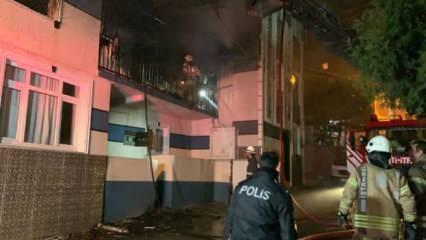 Beykoz'da 2 katlı binada çıkan yangın korkuttu