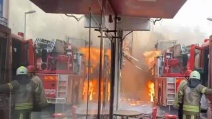 İstanbul Sarıyer'de yangın! 3 binaya sıçradı! İtfaiye aracı alev aldı