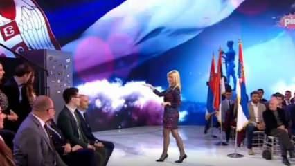Seçimlere hazırlanan Sırbistan Cumhurbaşkanı yayına böyle çıktı!
