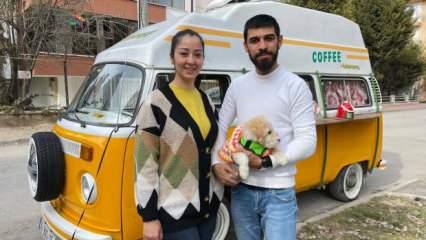 2 ay önce evlendiler, kahve satarak Türkiye’yi geziyorlar   
