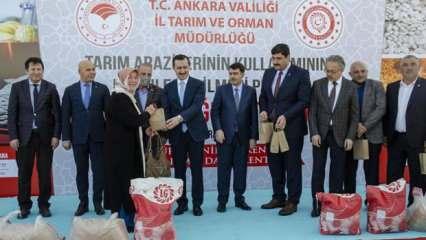 Ankara'da çiftçilere tohum dağıtıldı