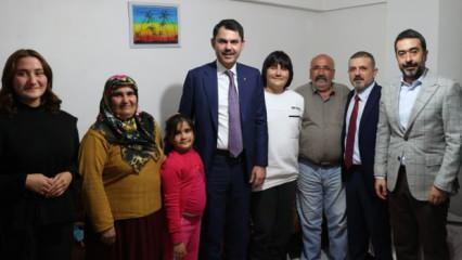Bakan Kurum’dan Aydın ailesine destek
