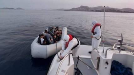 Bodrum açıklarında 25 düzensiz göçmen yakalandı
