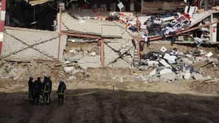Erciş’te temel kazısı sırasında kaza! İş yerinin duvarı çöktü  