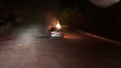 Kırıkkale'de seyir halindeki otomobil alev aldı