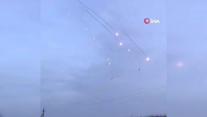Rus savaş uçakları Ukrayna mevzilerine bomba yağdırdı... O anlar kamerada
