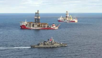 Fatih, Kanuni, Yavuz ve Barbaros gemileri bölgede: Gaz sahasında mayın alarmı