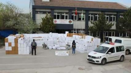 Ankara'da kaçak 10 milyon 500 bin makaron ele geçirildi