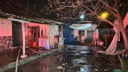 Manisa’da iftar yemeğine giden kadının evi yandı