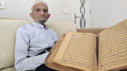 94 yaşındaki Cevat amca ömrünü Kuran-ı Kerim'e adadı! 