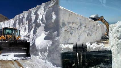 Hakkari&rsquo;de nisan ayında 8 metre karla m&uuml;cadele   