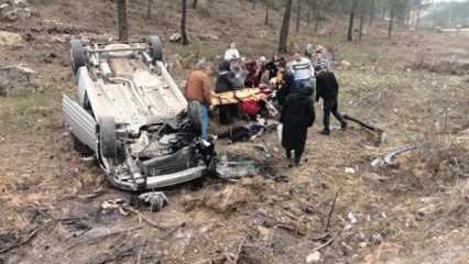 Malatya’da otomobil şarampole yuvarlandı: 1 yaralı