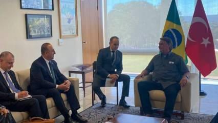 Bakan Çavuşoğlu, Brezilya Devlet Başkanı Bolsonaro ile görüştü