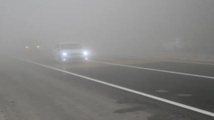 Bolu Dağı'nda yoğun sis sürücülere zor anlar yaşatıyor