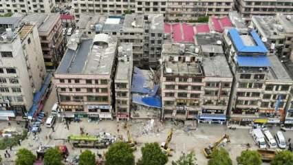 Çin'de 6 katlı bina çöktü