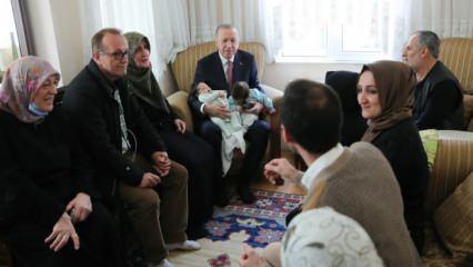Erdoğan'dan Merve Taşyüz Polat'ın ailesine taziye ziyareti
