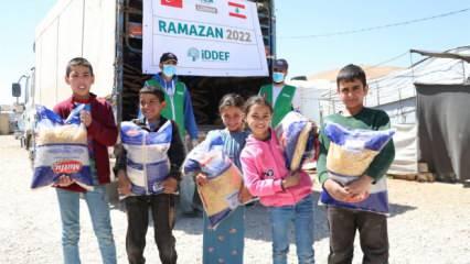 İDDEF, İyilik Gemisi ile Lübnan'a ulaştırdığı gıda malzemelerini dağıttı