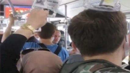 Metrobüste kadına kan donduran tehdit!