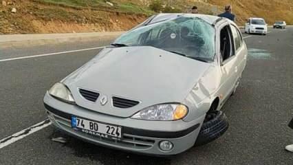 Bayburt’ta trafik kazası: 1 yaralı