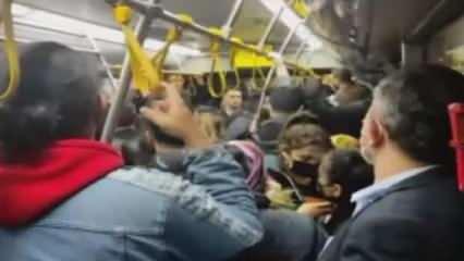 İETT otobüsünde maske tartışması çıktı