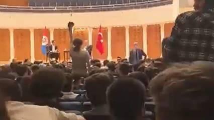 Ümit Özdağ'a Bilkent Üniversitesi'nde protesto şoku: Faşizme karşı omuz omuza