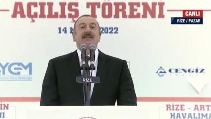 İlham Aliyev'in Rize yorumu kalabalığı coşturdu