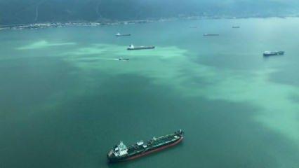 İzmit Körfezi'ni kirleten gemiye 1,7 milyon lira ceza