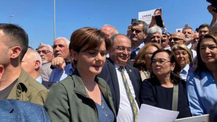 Millet Bahçesi'ni protestoya giden Kaftancıoğlu, 'militarist' dediği sloganla karşılandı