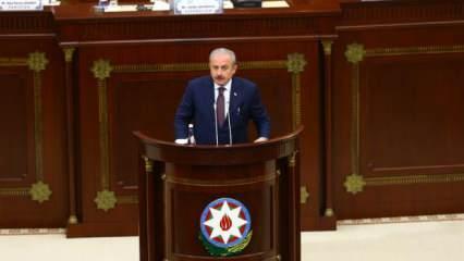 TBMM Başkanı Şentop: Daima Azerbaycan'ın haklı davasında destekçi olduk