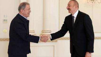 Bakan Akar ve komuta kademesi Aliyev'le görüştü!