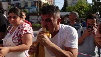 Bursa'da 15 metrelik böreği yedi para ödülünü kaptı