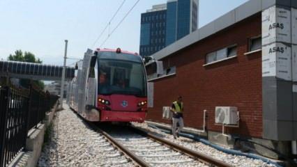 Bursa'da T2 tramvay hattı test sürüşleri başladı