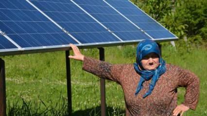 Sinoplu Kezban teyze güneş enerji santrali kurdu  