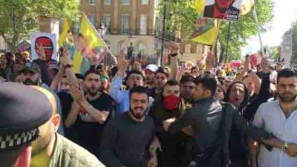 Terör örgütü PKK yandaşları bu kez Londra'da  ortaya çıktı