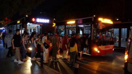 İzmir'de seyir halindeki belediye otobüsüne mermi isabet etti