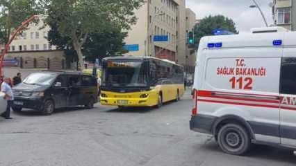Sultangazi'de iki çocuğa çarpan İETT otobüsünün şoförü kaçtı
