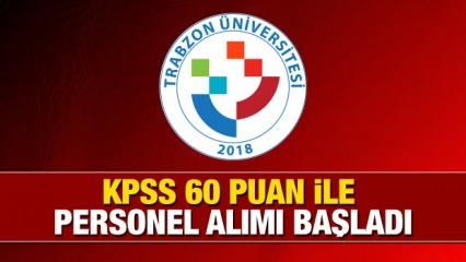 Trabzon Üniversitesi en az lise mezunu personel arıyor! Son başvuru ne zaman?