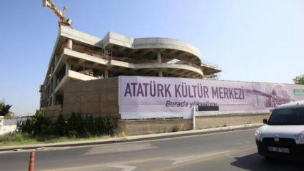 Çankaya'da 6 yıldır bitmeyen Atatürk Kültür Merkezi inşaatına yeniden başlandı