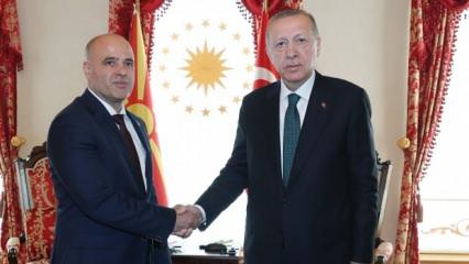 Erdoğan Kuzey Makedonya Başbakanı Kovacevski'yi kabul etti