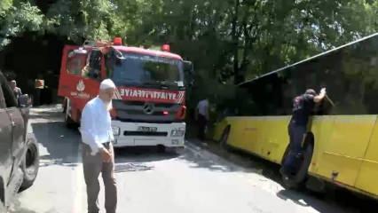 Sarıyer'de İETT otobüsü kaza yaptı: Yaralılar var